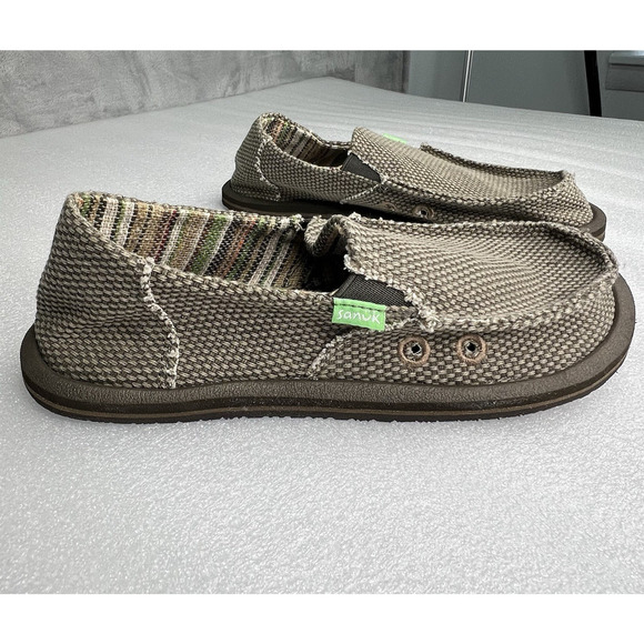Sanuk Vagabond Sidewalk Surfer Brown‎ Shoes Kid's Size 4 SBF1061Y $100 NWOB - Picture 1 of 12